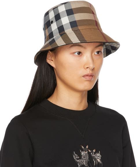 fake burberry check bucket hat|burberry twill bucket hat.